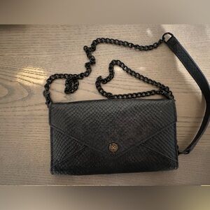 Rebecca Minkoff Black and Navy Wallet on Chain Strap Women's Bag